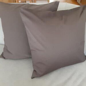Chic Modern Cotton Sateen Rich Chocolate Brown Cushion covers